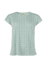 ROADSIGN® australia - Damen T-Shirt Dreamy mit Lochstickerei und edler Struktur - grün