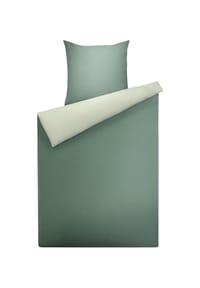 GALERIA home - Premium-Satin-Bettwäsche - SALBEI GRÜN/KHAKI