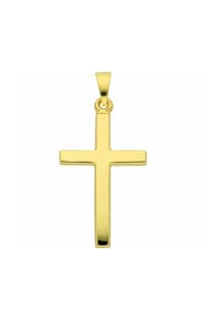 Adelia's - Adelia's Kreuzanhänger 585 Gold ( 14K ) – Goldanhänger Kreuz - gold