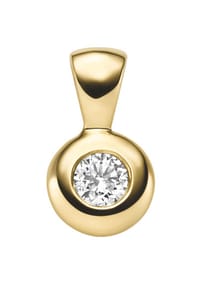 Adelia's - Adelia's Damen Anhänger 585 Gold ( 14K ) mit 1 Brillant ( 0,2 ct ) – Goldanhänger - gold