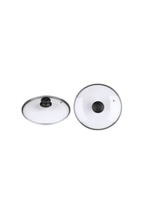 MICHELINO - Michelino Glasdeckel für Pfannen/Töpfe 24 cm mit Dampfauslass & Kunsts - 