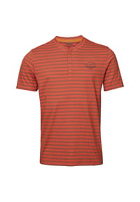 HERO BY JOHN MEDOOX® - HENRY Herren Henley-Shirt - grey stripes