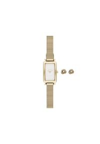 SKAGEN HAGEN MICRO GIFT SET - Skagen Damenuhr Hagen Micro Two-Hand Gold Edelstahl Geschenkset, SKW1158SET - Gold