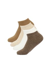 s.Oliver - Sneakersocken Essentials, 4er-Pack, Rippbündchen - 1000 WEISS