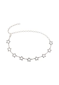 collezione alessandro® - Kettengürtel Star Made in Italy - altsilber