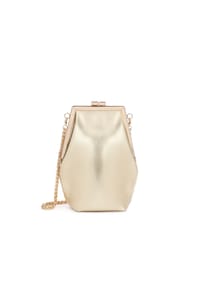 kazar - Abendhandtasche in Gold mit Metallrahmen - Gold