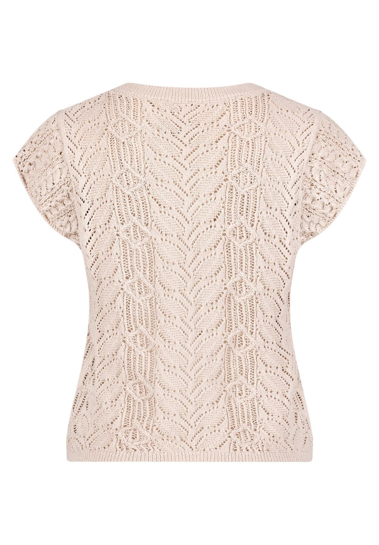 Cartoon Strickpullover, Kurzarm, FüR Damen, Beige, 44