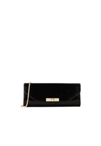 Kazar - Elegante schwarze Clutch-Tasche aus Lackleder - Schwarz