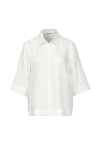 Street One - Leinenbluse, Blusenkragen, 3/4-Arm, für Damen - 10108 OFF WHITE