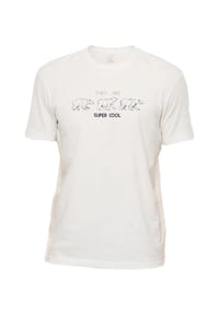 ragwear™ - T-Shirt REZY ORGANIC Kurzarmshirt mit Rundhalsausschnitt und Statement-Print - weiß