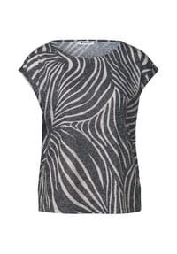 Street One - T-Shirt, Dropped Shoulders, für Damen - 20001 BLACK