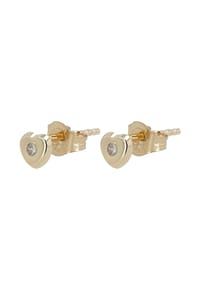Adelia's Heart Collection - Ohrringe – Ohrstecker Herz aus 333 Gold mit Zirkonia - gold