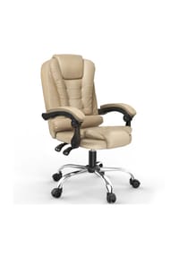 Rattantree - Ergonomischer Bürostuhl mit hoher Rückenlehne, verstellbar und neigbar, gepolsterter Sitz,Braun - braun