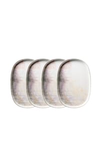 MÄSER Servierplatten-Set, Steinzeug Aquarellia - Aquarellia Lila - Weiß, Lila