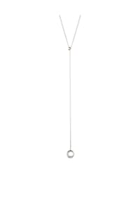 elli. - Halskette Y-Kette Mit Bergkristall Transparent 925 Sterling Silber - Silber
