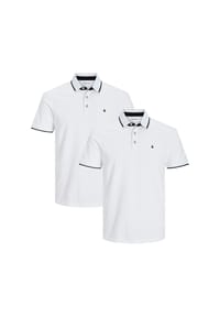 JACK & JONES - Poloshirt 2er Pack Paulos - Slim Fit - Beige / schwarz