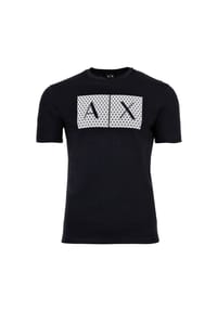 ARMANI EXCHANGE - Herren T-Shirt - Rundhals, Kurzarm, Logoprint, Baumwolle - Dunkelblau