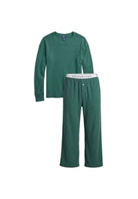 POLO RALPH LAUREN - Pyjama Crew Neck & Wide Leg - Club Waffle - 815 NAVY