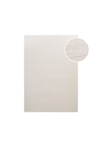 WECONhome - Teppich Nuuk Flow - Hoch-Tief-Effekt, Waschbar - creme weiß