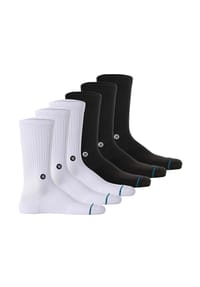 STANCE - Unisex Socken 6er Pack - Icon, Logo, Basic, Crew Socken - Schwarz