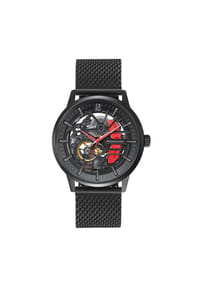 PIERRE LANNIER PADDOCK - Herren Armbanduhr-Geschenkset "385C439" - SCHWARZ