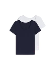 HUGO RED - Loungewear-Oberteile, 2er-Pack, U-Ausschnitt, für Damen - 460 OPEN BLUE