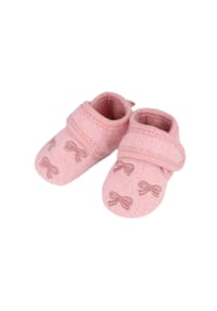 maximo® - Lauflernschuhe Schleifen Klettverschluß, Anti-Rutsch-Sohle - altrosa