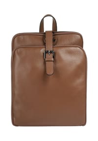 Cluty - Rucksack Echt Leder, Made In Italy - cognac