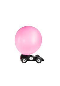 DONKEY - Luftballonauto Blackstar, Spielzeugauto mit Ballonantrieb, Holz, Schwarz, 900214 - 
