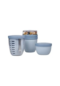 MEPAL Lunchpot, Fruitpot und Snackpot Ellipse 3er Set - ELLIPSE - blau