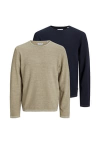 JACK & JONES - Pullover 2er Pack George - Cloud dancer