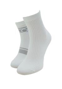 Calvin Klein - Socken, elastisch, 2 Paar, für Damen - 001 WHITE
