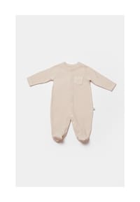 biorganic - Strampler mit Waffelstruktur, Bio Baumwolle, GOTS zertifiziert, Unisex - Beige