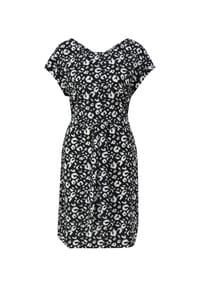 s.Oliver - Sommerkleid, U-Boot-Ausschnitt, für Damen - 99A6  GREY/BLACK