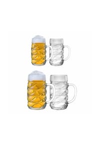 Stölzle Lausitz Bierkrüge Diamond 4er Set transparent - DIAMOND - transparent