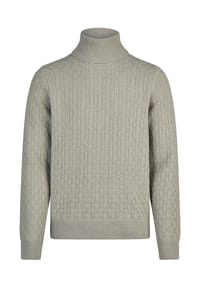 HECHTER PARIS - Strickpullover Basic mit stilvollem Rollkragen - Champagner
