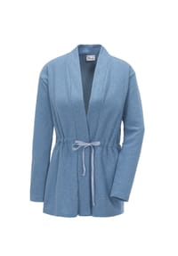 GOLDNER - Leichte Fleecejacke mit Bindeband - blau