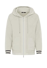 olsen - Cardigan mit Kapuze und Reißverschluss - Almond Beige Melange