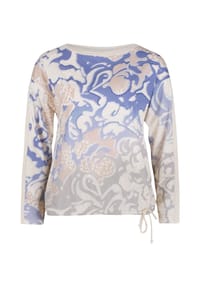 BETTY BARCLAY - Casual-Shirt mit Tunnelzug - Blau/Beige
