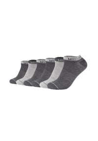 MUSTANG® - Herren Sneakersocken, 6er Pack - Casual Organic Cotton Sneaker, uni - Dunkelgrau Mix