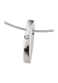ERNSTES DESIGN - Damen Anhänger, Edelstahl mit 1 Brillant, ca. 0,065 Karat - SILBER