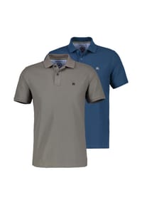 LERROS - Poloshirt 2er Pack Basic - Basalt grey