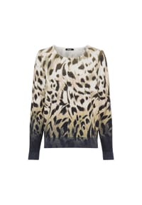 olsen - Pullover mit Panneaux-Print und Zierelementen - Moss Green