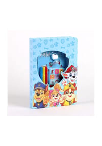 SPIN MASTER™ - Paw Patrol Notizbuch-Set für Kinder Schreibwaren mit Stickern & Stifte - Blau 20x14,5x3 cm