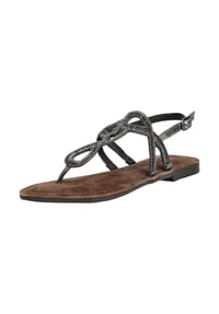 LAZAMANI - Leder/Textil Sandalen - Pewter