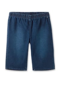 sheego - Jeansbermudas - blue denim + dark blue denim