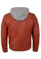 JILANI Herren Lederjacke Kapuze Lammnappa burned orange Bild 9