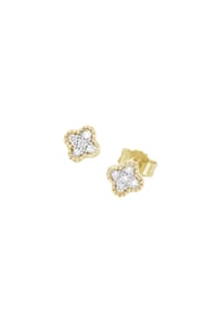 Luigi Merano® - Ohrstecker Blüte mit funkelnden Brillanten, Gold 585 - gold