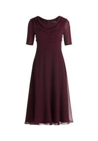 Vera Mont - Cocktailkleid, Wasserfall-Ausschnitt, für Damen - 6179 STR AUBERGINE