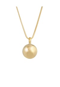 elli. PREMIUM - Halskette Kugel Anhänger Rund Basic 925 Silber - Gold